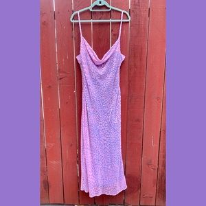 NWT Nasty Gal | Devore Animal Cowl Neck MIDI Slip Dress Y2K